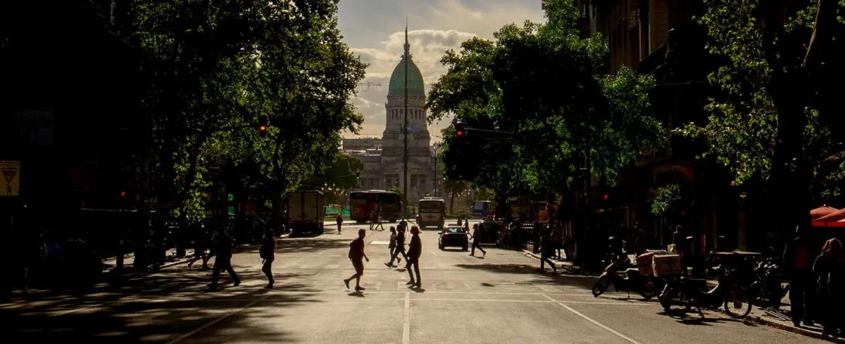 Avenida de Mayo con vista al Congreso de la Nación